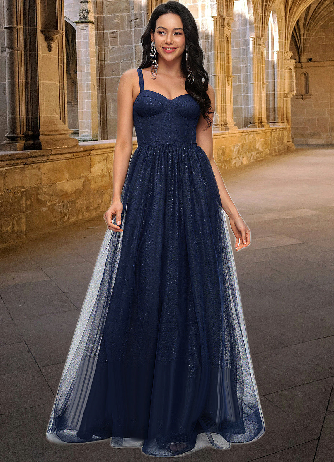 Patsy Ball-Gown/Princess Sweetheart Floor-Length Tulle Prom Dresses HJP0022198