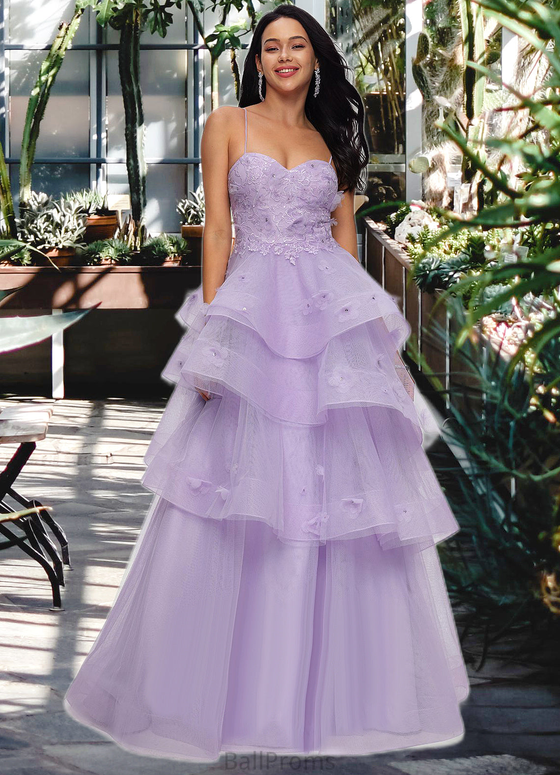 Karsyn Ball-Gown/Princess Sweetheart Floor-Length Tulle Prom Dresses With Beading Sequins HJP0022204