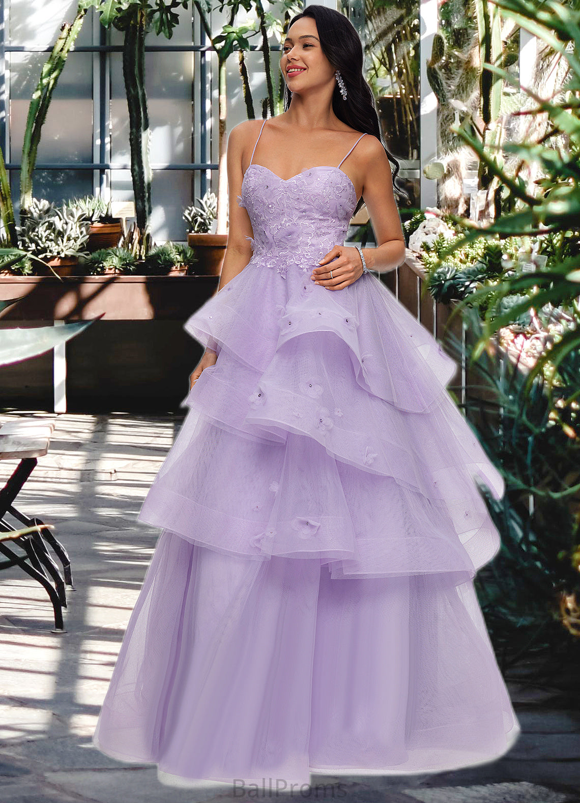 Karsyn Ball-Gown/Princess Sweetheart Floor-Length Tulle Prom Dresses With Beading Sequins HJP0022204