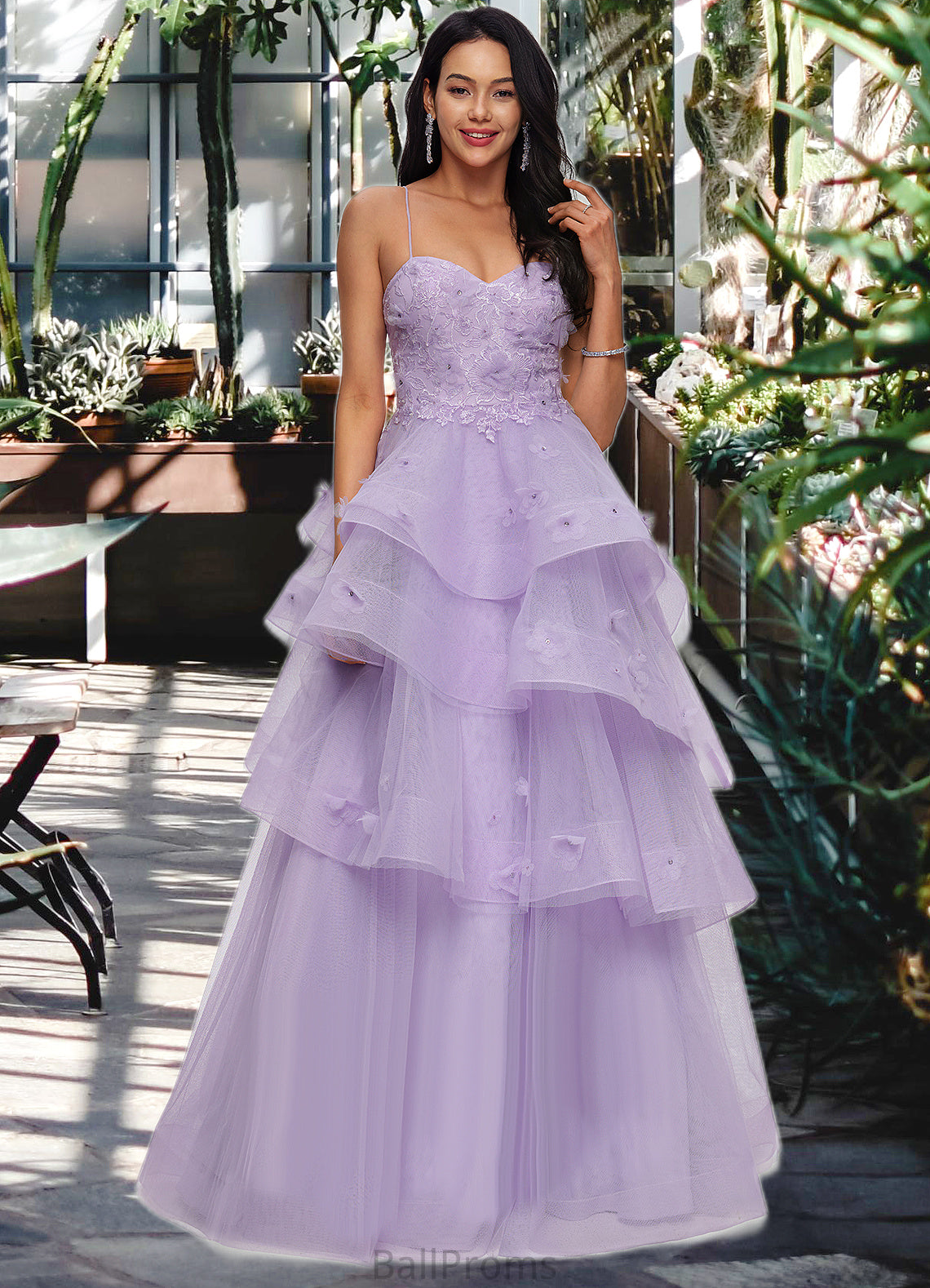 Karsyn Ball-Gown/Princess Sweetheart Floor-Length Tulle Prom Dresses With Beading Sequins HJP0022204