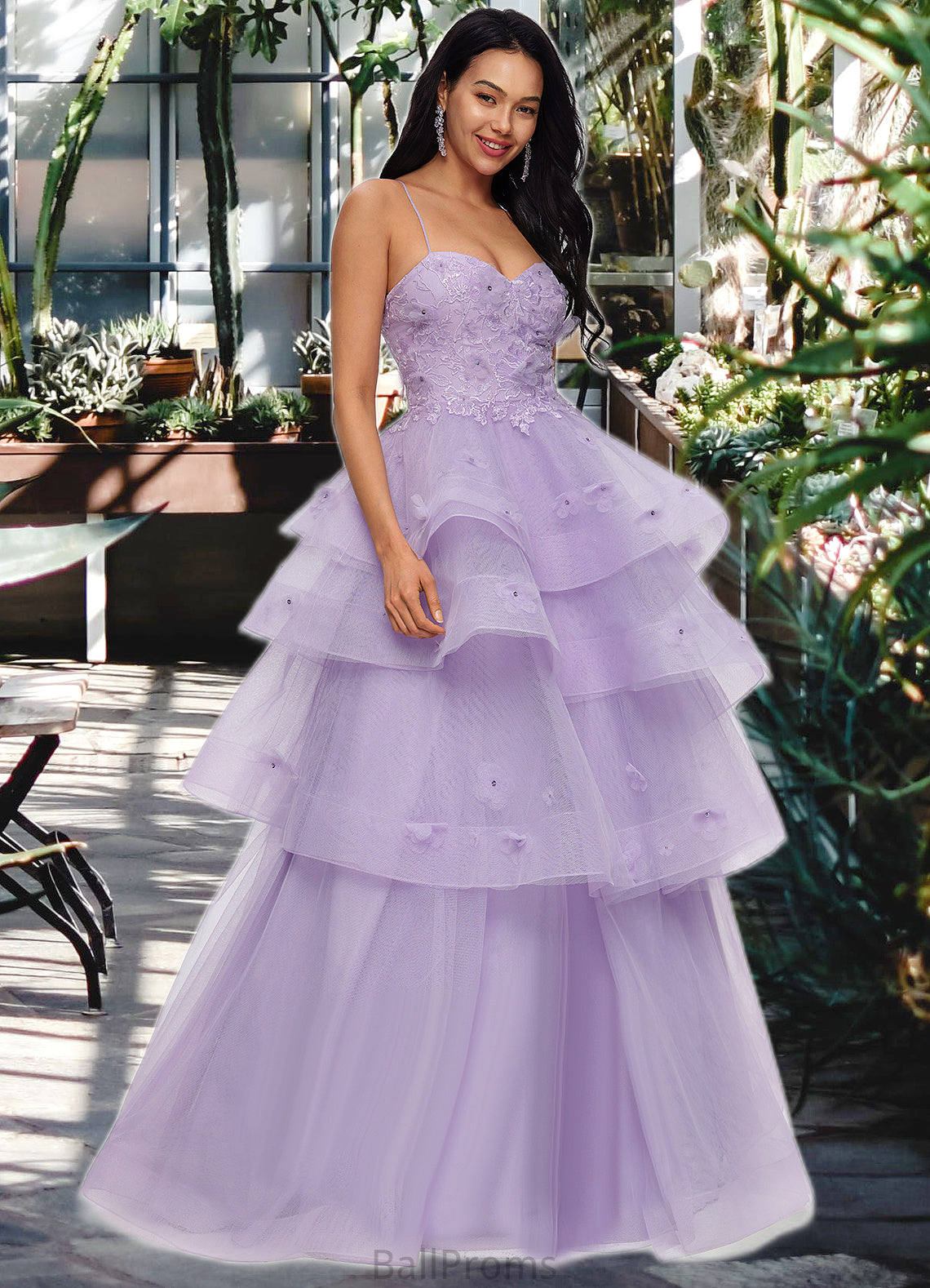 Karsyn Ball-Gown/Princess Sweetheart Floor-Length Tulle Prom Dresses With Beading Sequins HJP0022204