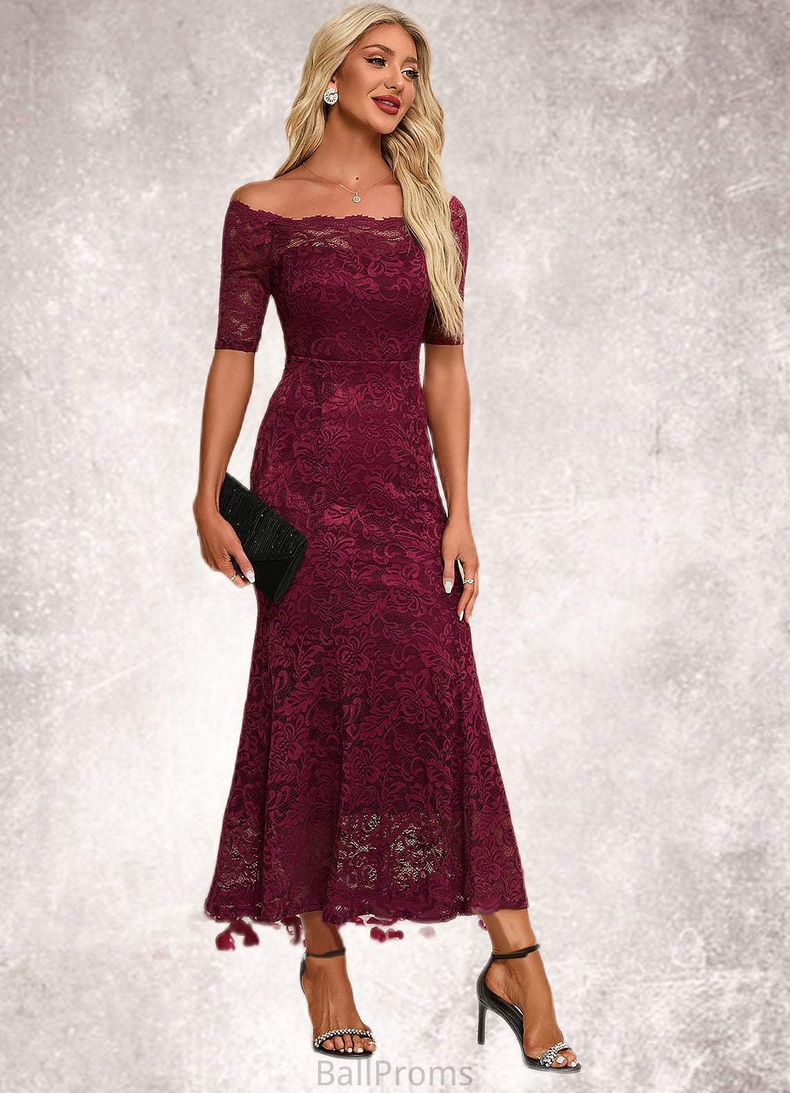 Stephany Boat Neck Elegant Trumpet/Mermaid Lace Maxi Dresses HJP0022251