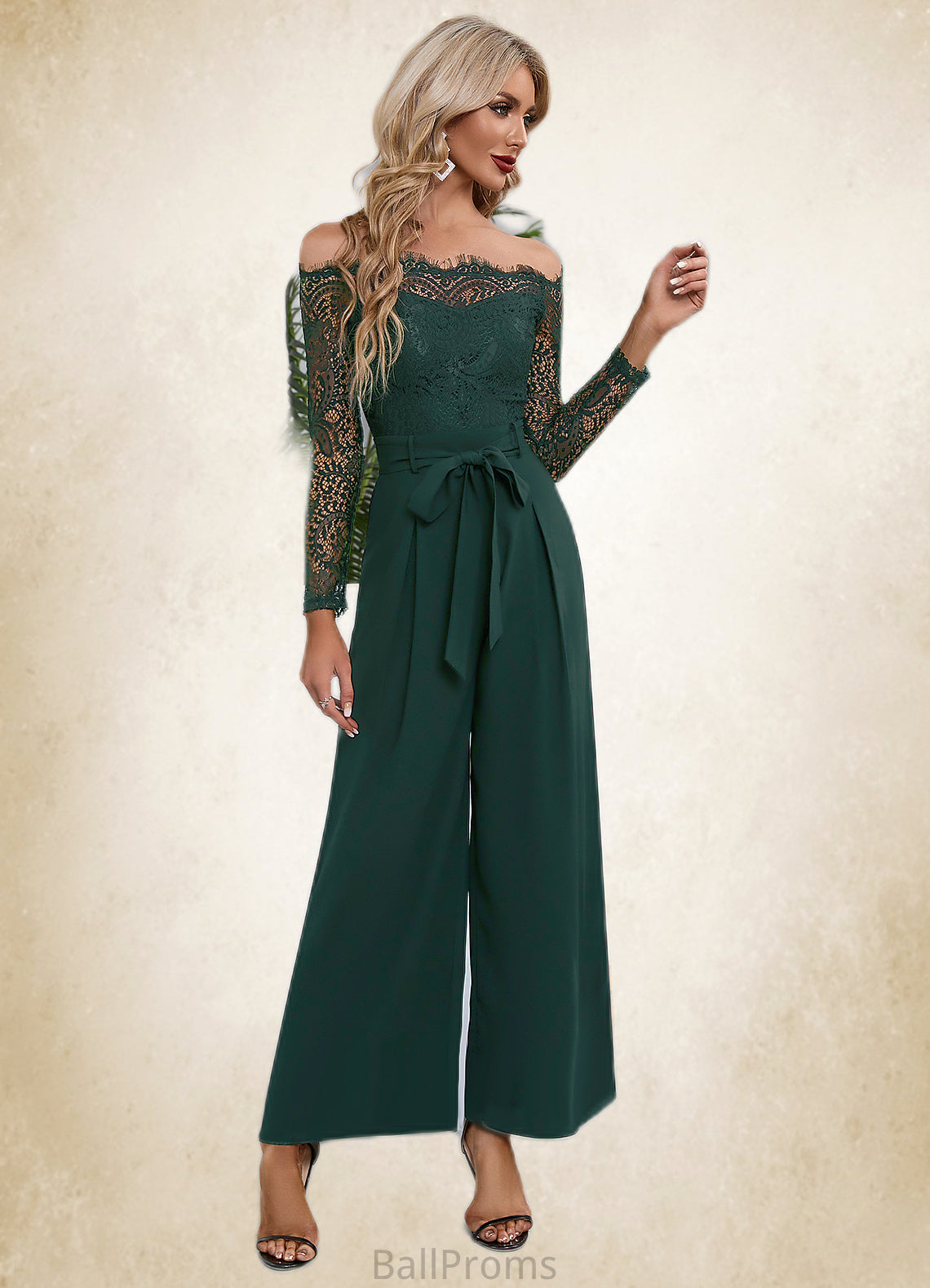 Jaidyn Cold Shoulder Elegant Jumpsuit/Pantsuit Polyester Asymmetrical Maxi Dresses HJP0022319