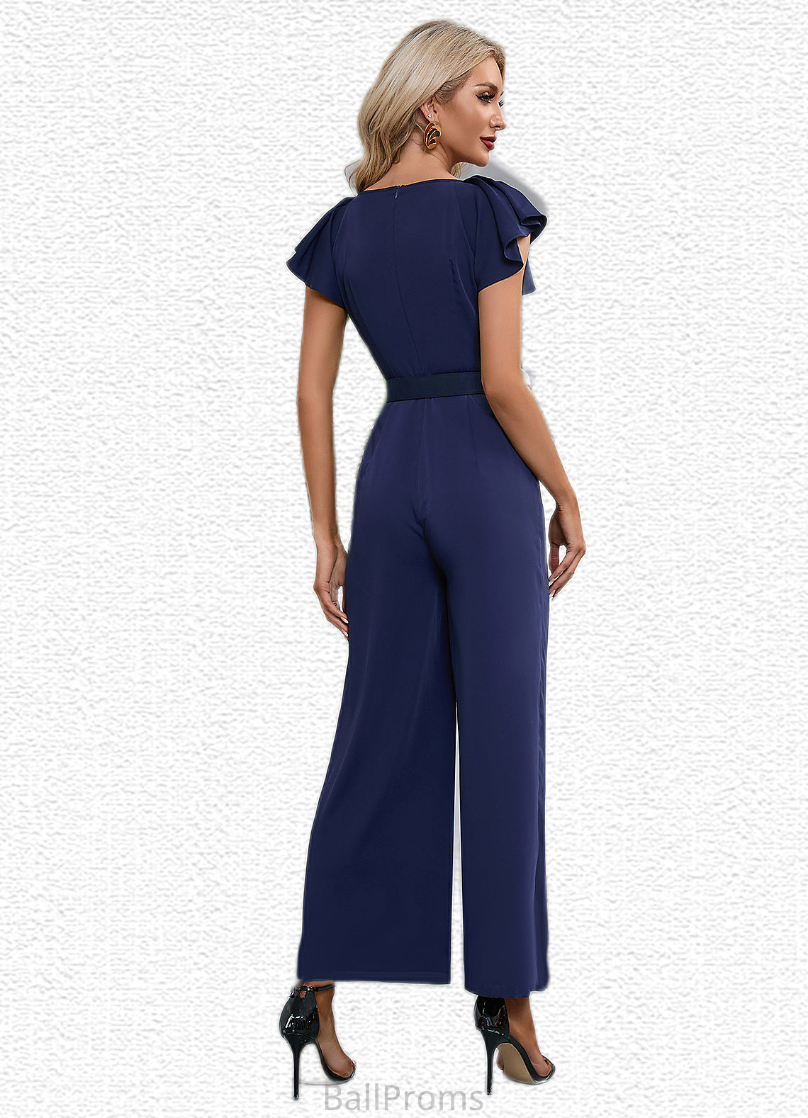 Una Scoop Elegant Jumpsuit/Pantsuit Polyester Maxi Dresses HJP0022417