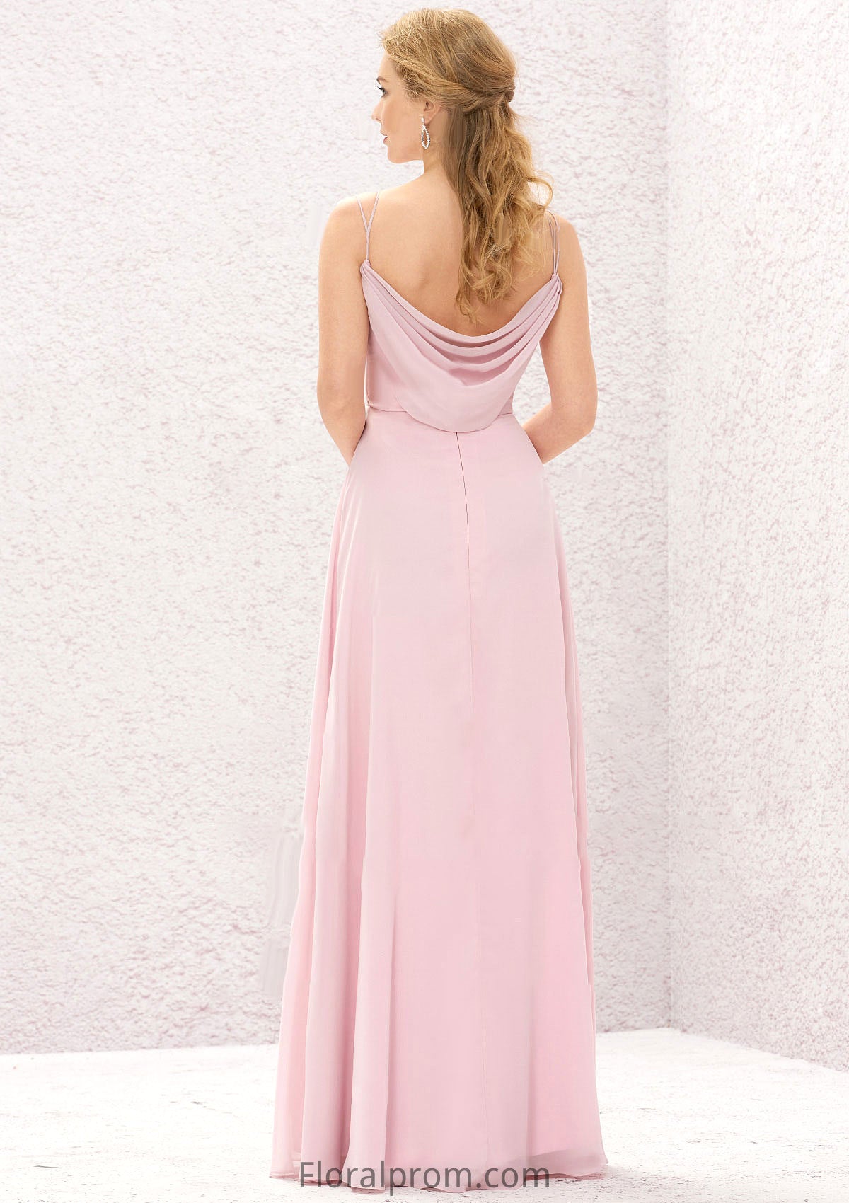 A-line Sweetheart Sleeveless Long/Floor-Length Chiffon Bridesmaid Dresses With Pleated Paige HJP0025335