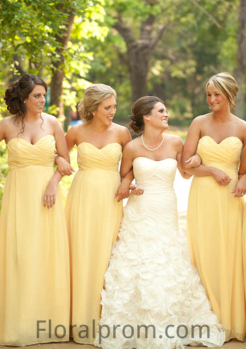 Pleated Sweetheart Floor-Length Stylish A-Line Combination Bridesmaid Dresseses Kaylyn HJP0025531