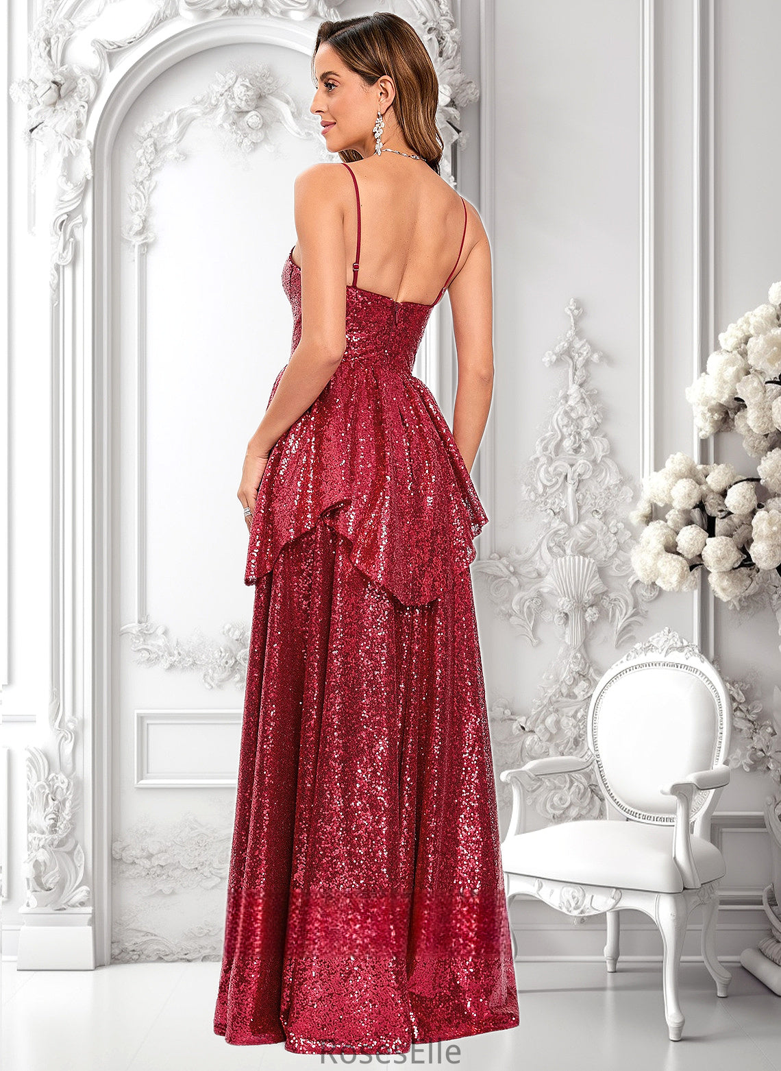 Asia A-line Sweetheart Floor-Length Sequin Prom Dresses HJP0025868