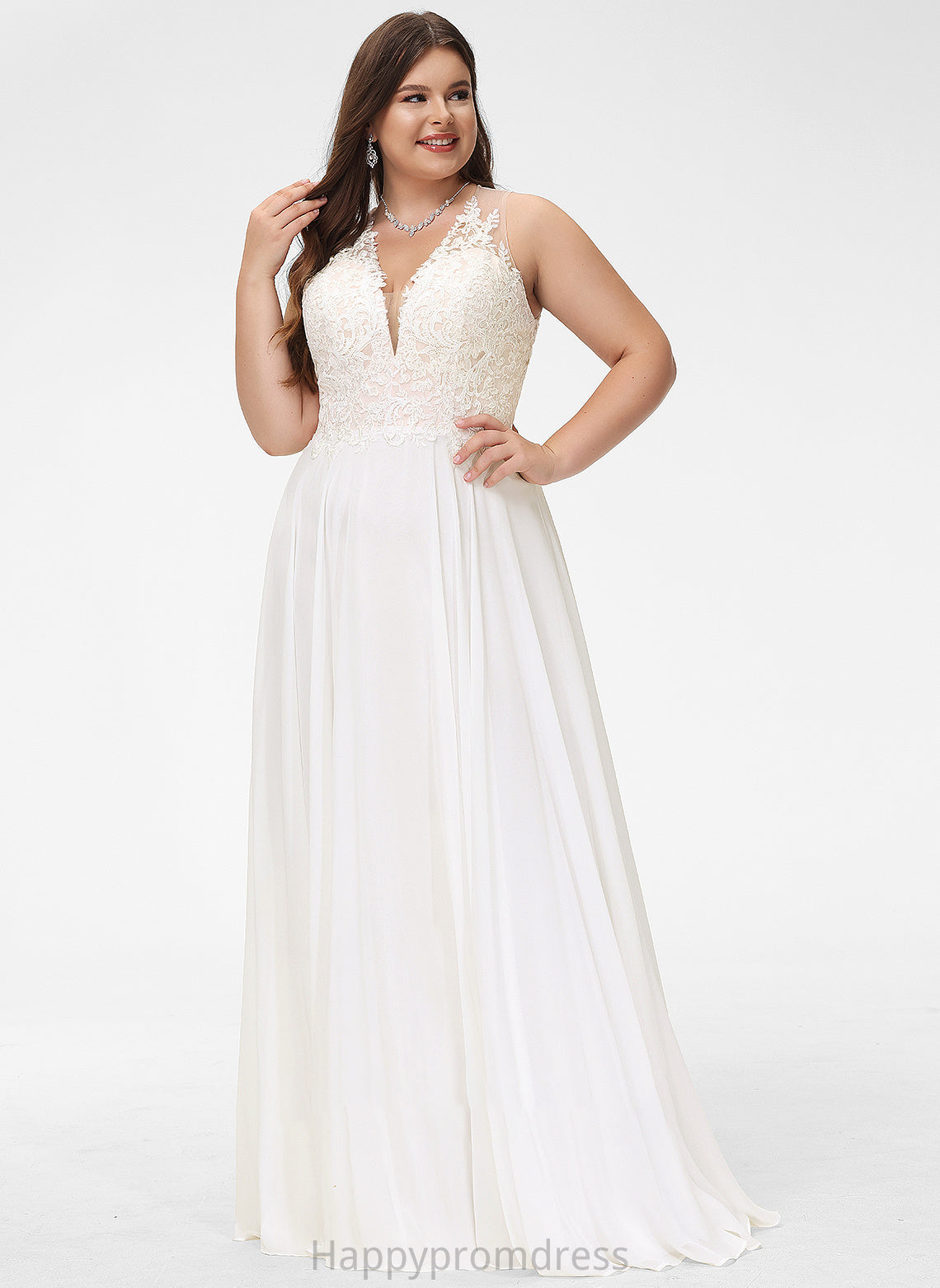 Dress Train A-Line V-neck Lace Sweep Wedding Dresses Chiffon Wedding With Lace Kenya