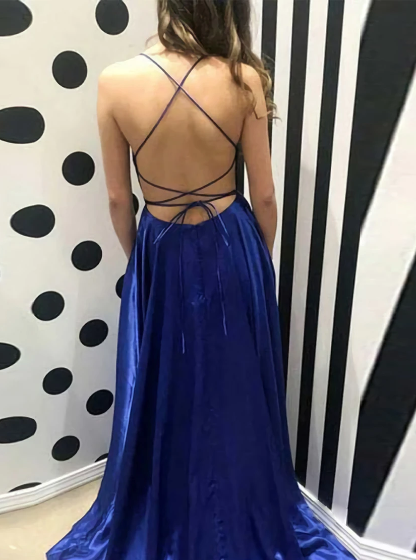 A-Line Prom Dresses Side Split Evening Dresses