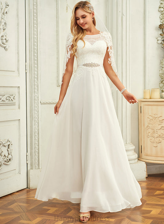 Wedding Dresses Dress Neck A-Line With Kailey Sequins Floor-Length Lace Wedding Chiffon Scoop