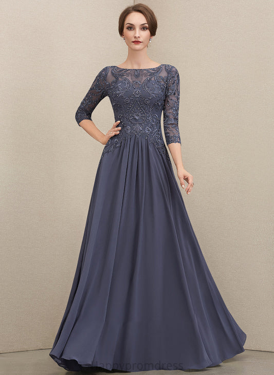 Dress Floor-Length Lace the Scoop With Bride Mother of the Bride Dresses Sequins A-Line Chiffon of Gabriella Mother Neck Beading