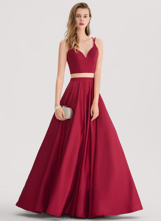 Satin Prom Dresses Lesley Floor-Length Sweetheart Ball-Gown/Princess