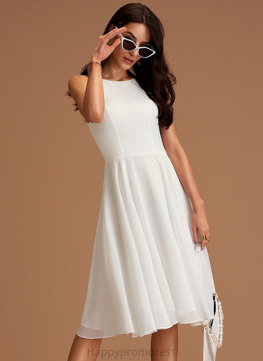 Round Chiffon Dresses Victoria A-line Formal Dresses Neck