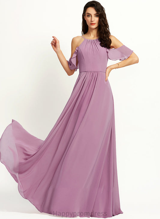 ScoopNeck Silhouette Neckline A-Line Floor-Length Fabric Embellishment Pockets Length Jadyn Sleeveless Floor Length Bridesmaid Dresses