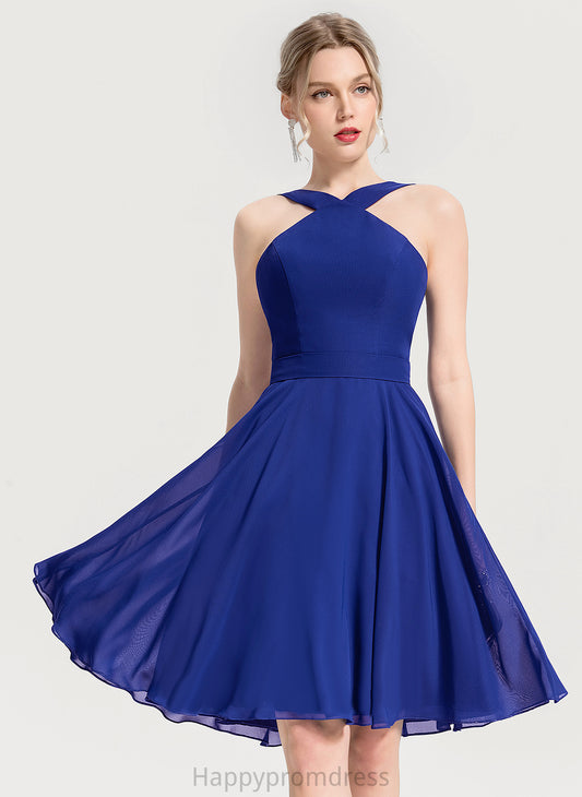 Marian Formal Dresses A-line V-Neck Dresses Chiffon