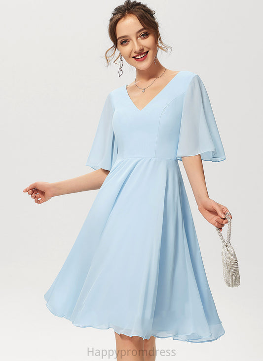 Dress V-neck Knee-Length Chiffon A-Line Shyann Cocktail Dresses Cocktail