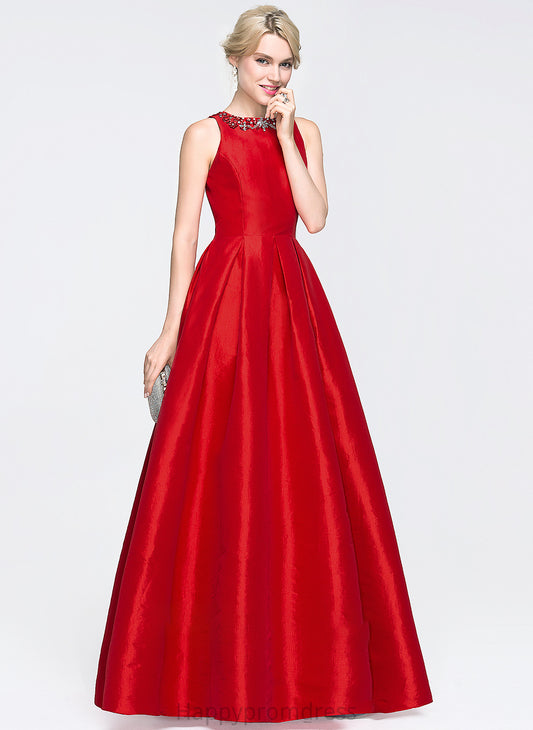 Prom Dresses Beading Jadyn Sequins Ball-Gown/Princess Neck Floor-Length Scoop With Taffeta