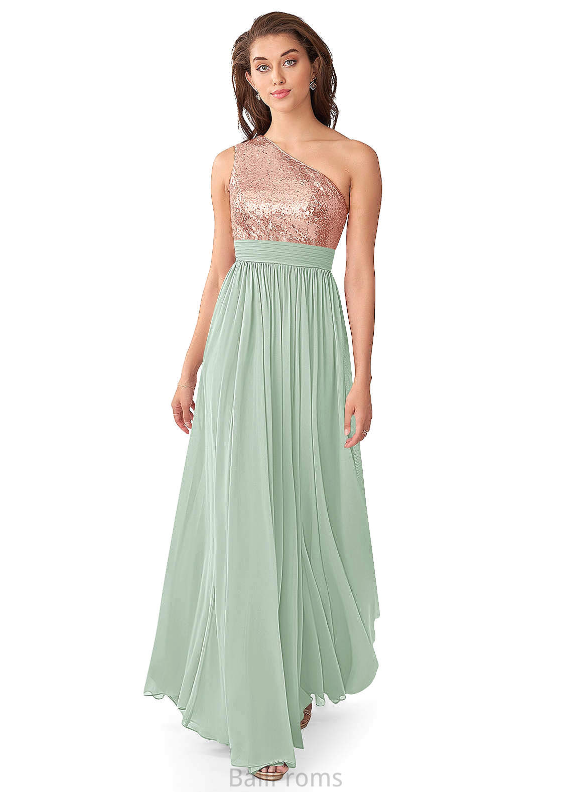 Ashlyn A-Line/Princess Floor Length Natural Waist Straps Sleeveless Bridesmaid Dresses