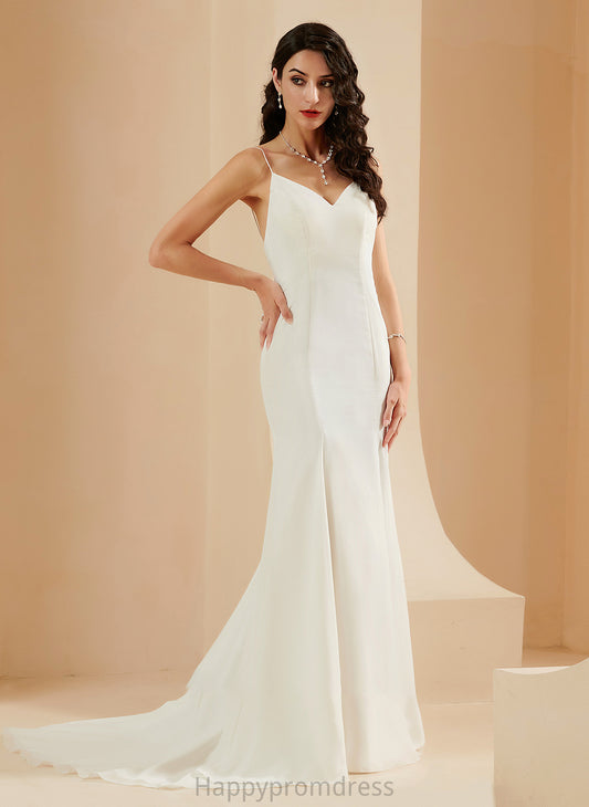 Wedding Dresses V-neck Dress Train Trumpet/Mermaid Wedding Roselyn Court