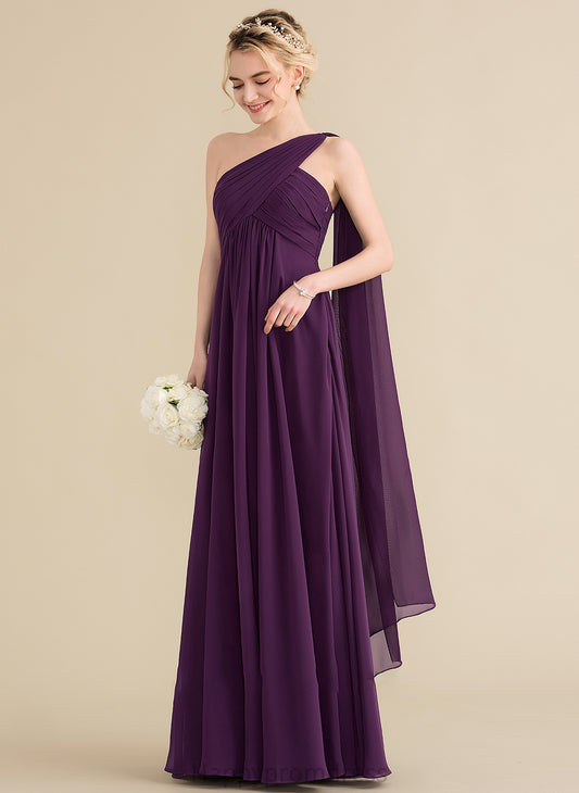 Ruffle Floor-Length Length One-Shoulder Neckline A-Line Fabric Embellishment Silhouette Margery Spaghetti Staps Floor Length Bridesmaid Dresses