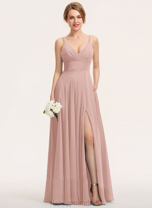 Chiffon V-Neck Dresses Cynthia A-line Formal Dresses