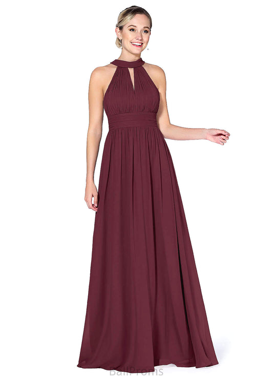 Yaretzi V-Neck Natural Waist Floor Length Sleeveless A-Line/Princess Bridesmaid Dresses