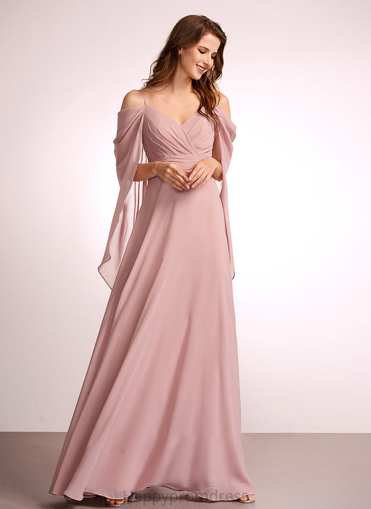 Fabric Floor-Length Length Neckline V-neck A-Line Silhouette Straps Alexus V-Neck A-Line/Princess Sleeveless Bridesmaid Dresses