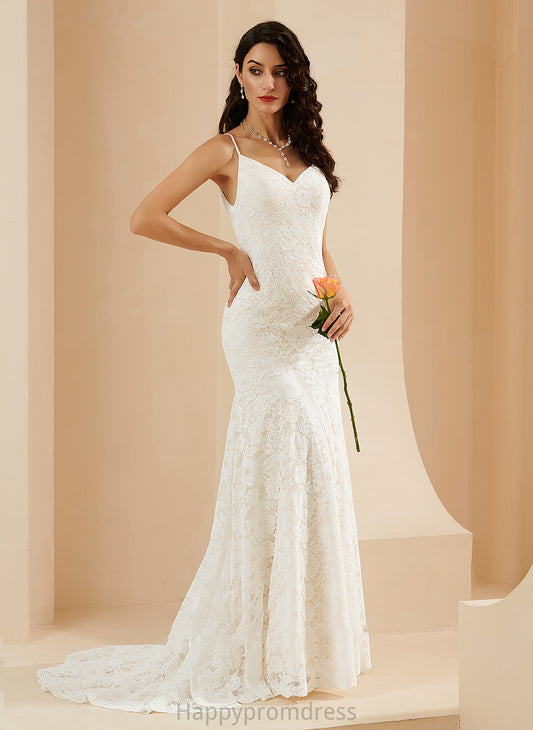 Wedding Train Frida Trumpet/Mermaid Dress Wedding Dresses Court V-neck