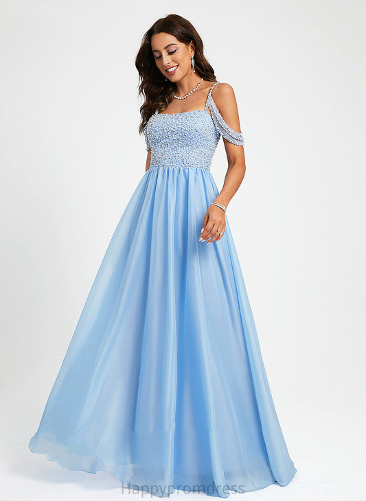 Beading Prom Dresses With Sweetheart Sequins Ball-Gown/Princess Organza Floor-Length Maia