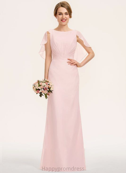 Fabric CascadingRuffles A-Line Embellishment Floor-Length Length Neckline Silhouette ScoopNeck Paityn Floor Length Natural Waist Bridesmaid Dresses