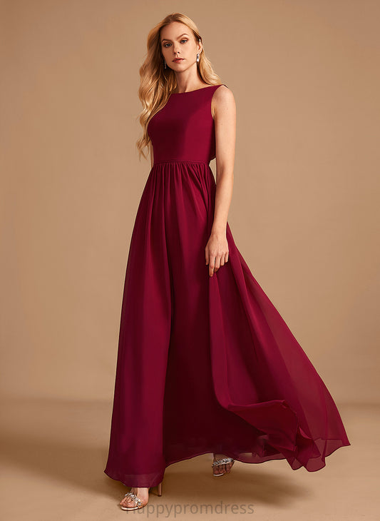 A-Line Length Bow(s) Fabric Embellishment Silhouette Floor-Length Neckline HighNeck Annabelle Sleeveless A-Line/Princess Bridesmaid Dresses