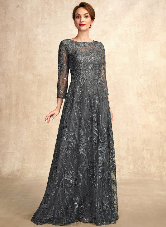 of With Mother of the Bride Dresses Dress A-Line Mother Neck Floor-Length the Lace Kaitlynn Scoop Bride Sequins