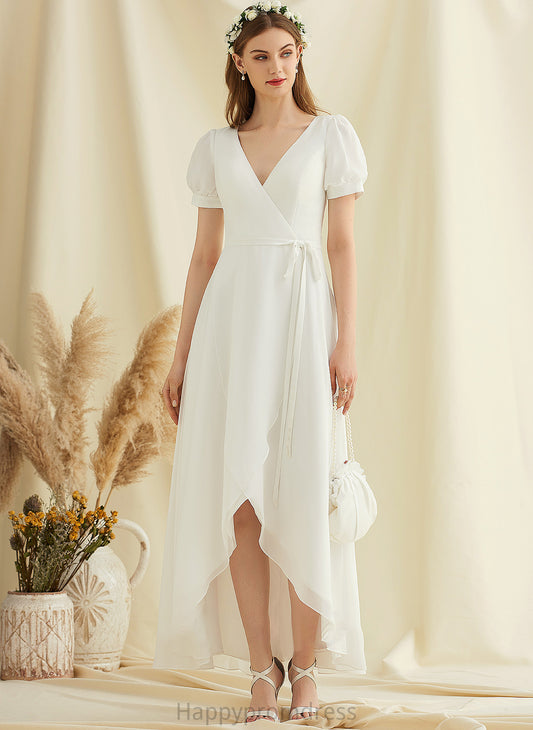 Zoie Wedding Dresses Dress Chiffon A-Line V-neck Wedding Asymmetrical