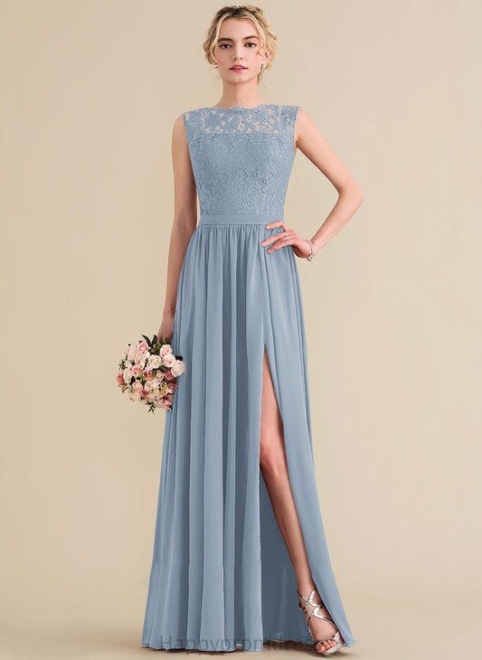 Fabric ScoopNeck Length Floor-Length A-Line Embellishment Silhouette Neckline SplitFront Izabelle A-Line/Princess Sleeveless Bridesmaid Dresses