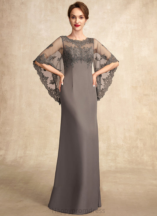 Lainey Mother Floor-Length Bride Neck the of Mother of the Bride Dresses Scoop Lace Dress Sheath/Column Chiffon