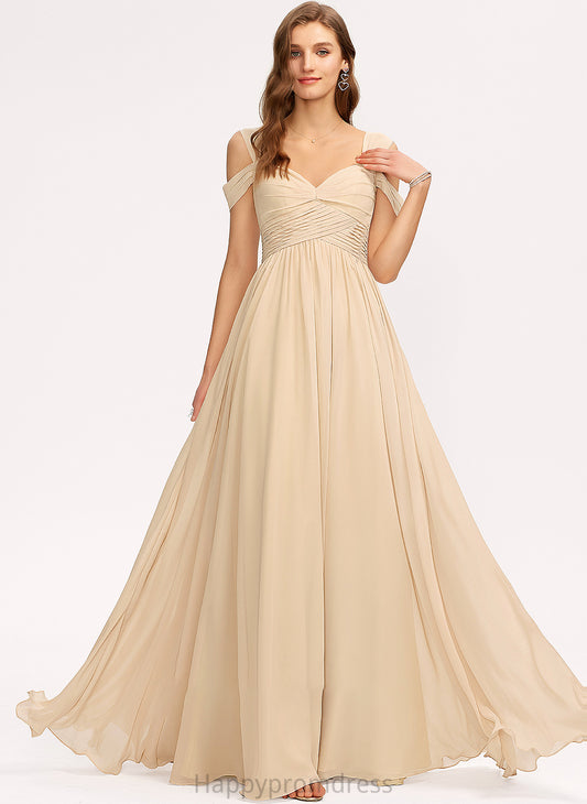 Silhouette A-Line Length Neckline Floor-Length Embellishment Ruffle V-neck Fabric Lyric Natural Waist A-Line/Princess Bridesmaid Dresses