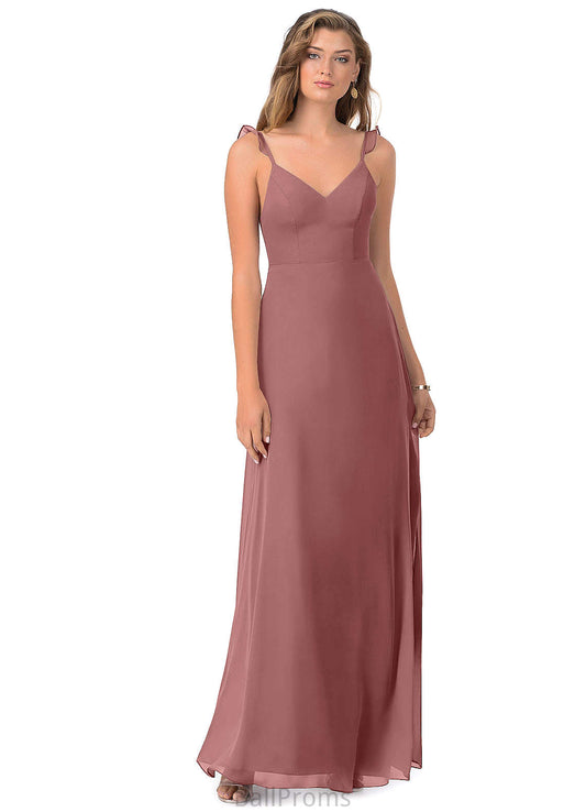 Tori Sleeveless Natural Waist Floor Length One Shoulder A-Line/Princess Bridesmaid Dresses