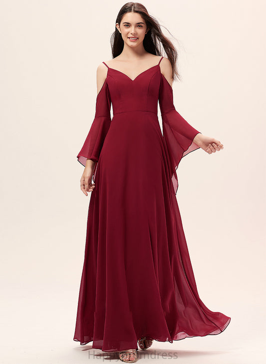 Straps Fabric A-Line Floor-Length V-neck Neckline Length Silhouette Maud Natural Waist V-Neck Floor Length Bridesmaid Dresses