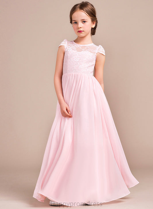 Chiffon/Lace Dress Miracle Sleeveless Floor-length Scoop Neck Flower Flower Girl Dresses Girl A-Line/Princess -