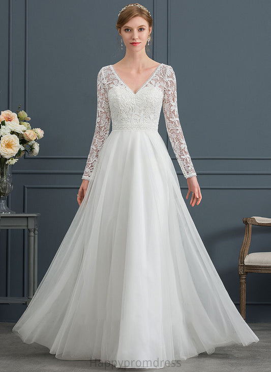 Wedding Dresses Abigayle Tulle V-neck Dress Floor-Length A-Line Wedding