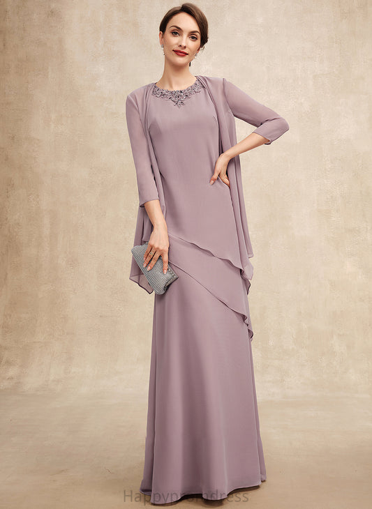 Mother of the Bride Dresses Floor-Length Bride With Jayda Dress Mother Beading of Chiffon Scoop the A-Line Neck