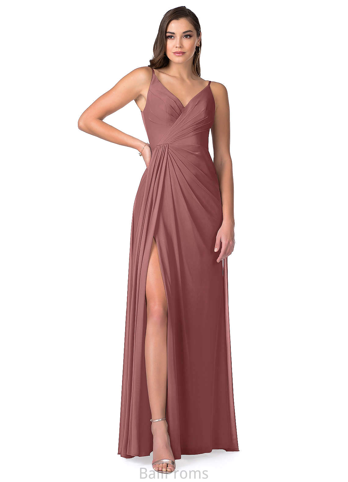 Viviana Sleeveless Natural Waist A-Line/Princess Floor Length Scoop Bridesmaid Dresses