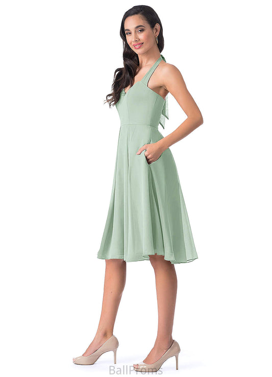 Valeria Sleeveless Floor Length A-Line/Princess Scoop Natural Waist Bridesmaid Dresses