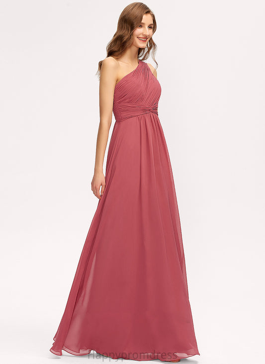 Floor-Length Fabric Length Neckline Embellishment One-Shoulder A-Line Silhouette Ruffle Eleanor Floor Length Short Sleeves Bridesmaid Dresses