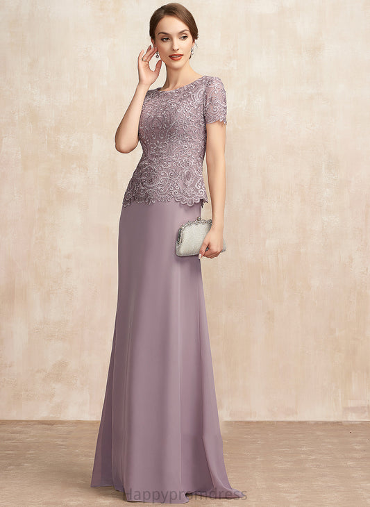 Mother A-Line Mother of the Bride Dresses Neck of Bride the Scoop Chiffon Camilla Floor-Length Dress Lace