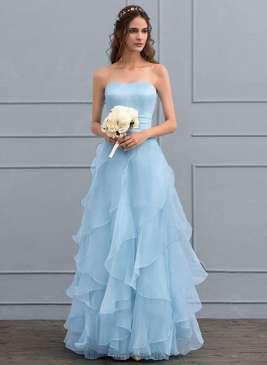 Cascading Organza Floor-Length Judith Sweetheart Ruffles Wedding Dresses Dress A-Line Wedding With