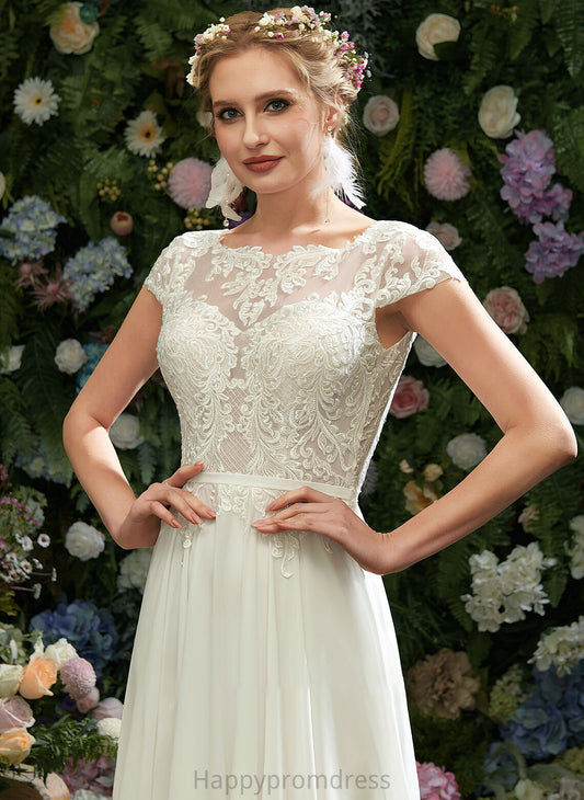 Wedding Sequins Illusion Jordan A-Line Lace Dress Wedding Dresses With Floor-Length