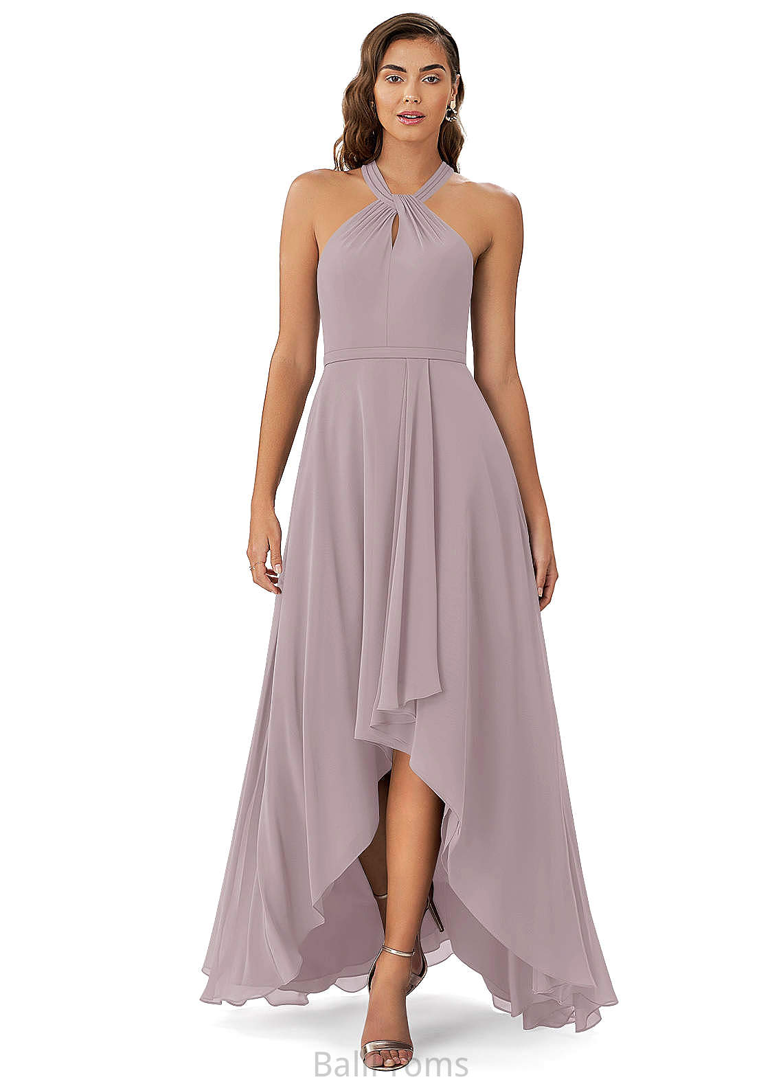 Talia Natural Waist Floor Length A-Line/Princess Spaghetti Staps Sleeveless Bridesmaid Dresses