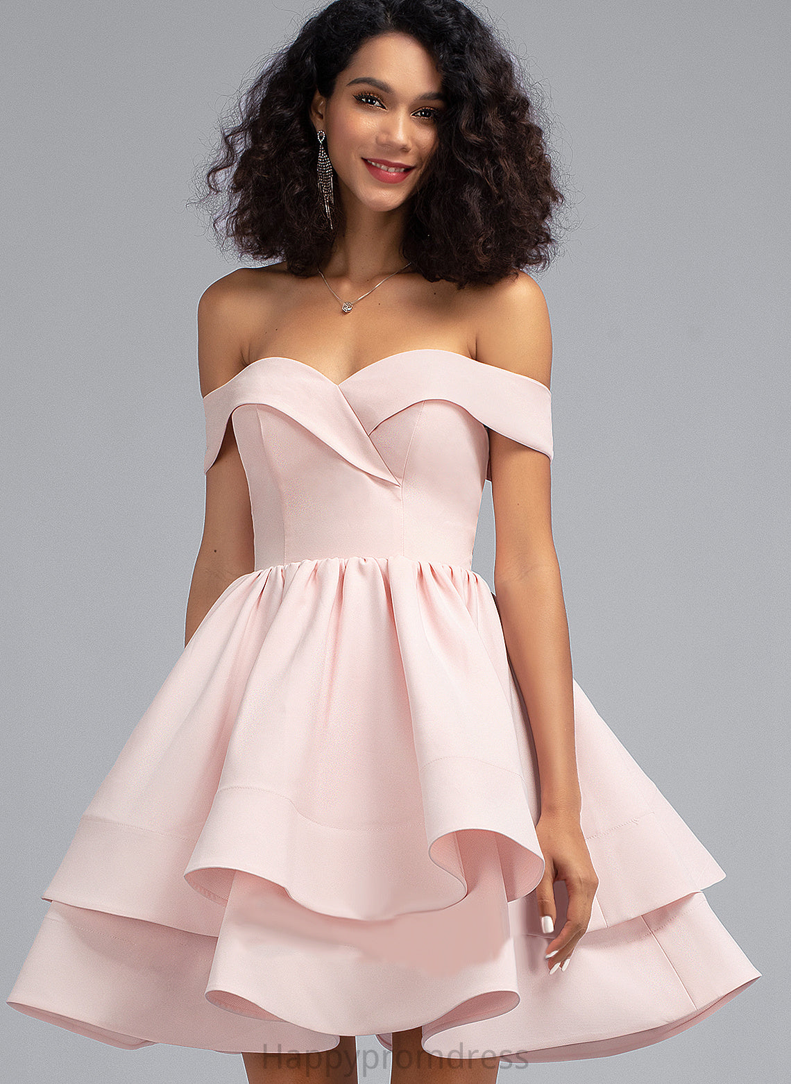 Off Cascading Stretch Ayanna Stretch A-line the Sleeveless Club Dresses Crepe Ruffles Dresses Shoulder Mini Crepe