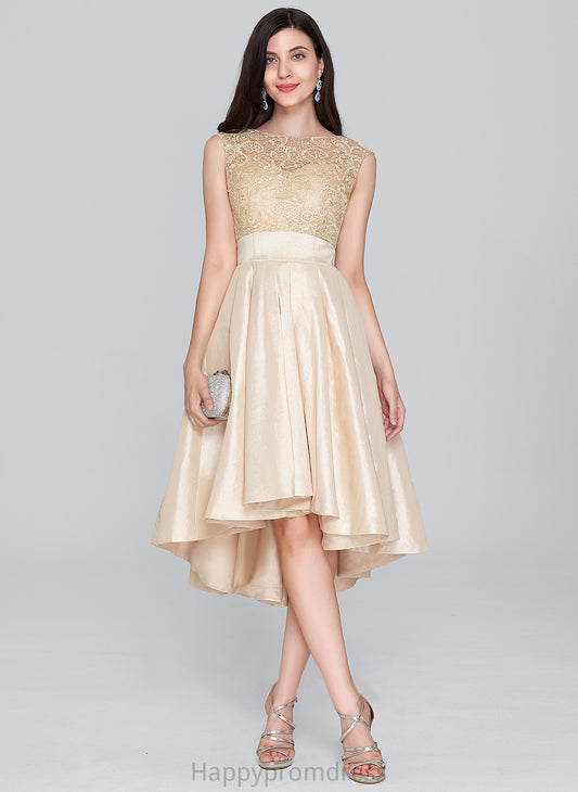 Homecoming Taffeta Lace With Homecoming Dresses Scoop Amiah Asymmetrical Dress A-Line Neck